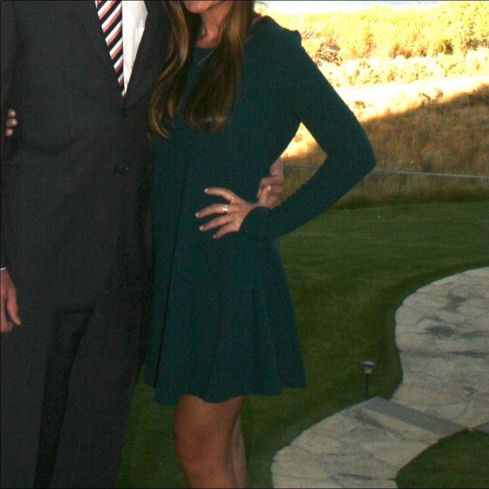Dark Green Long Sleeved Mini